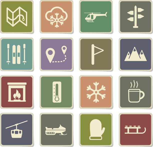 滑雪简单的图标图片下载