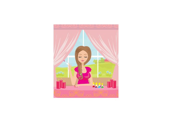 女孩画指甲图片下载