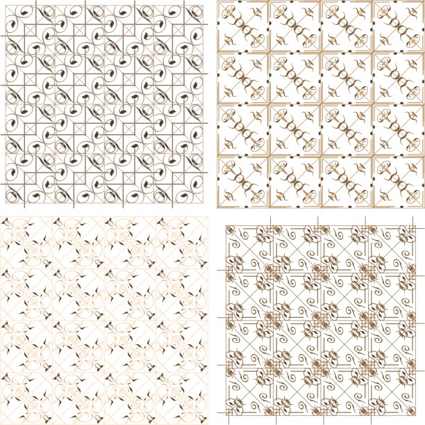 几何无缝模式设置，矢量背景收集。图片下载