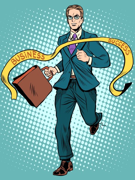 终点线商人赢家领袖图片下载