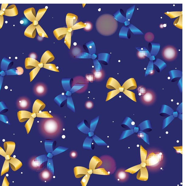 有蝴蝶结和丝带的新年圣诞壁纸。图片下载