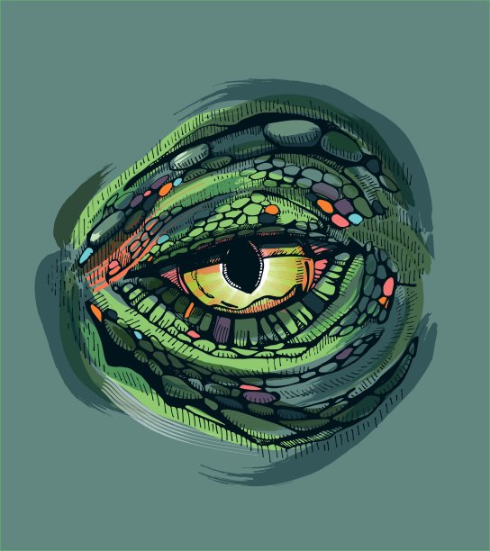 向量爬行动物的眼睛图片下载