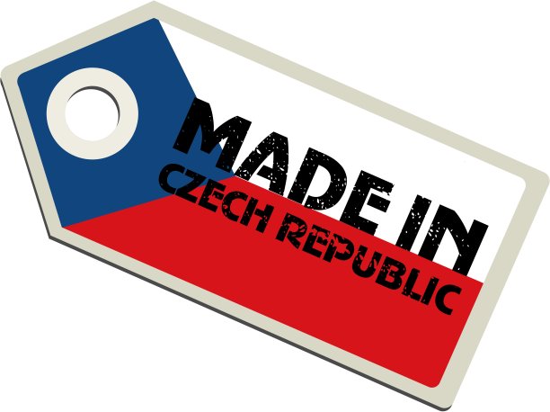 矢量标签捷克共和国制造图片下载