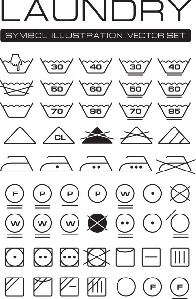 洗衣符号集合图片下载