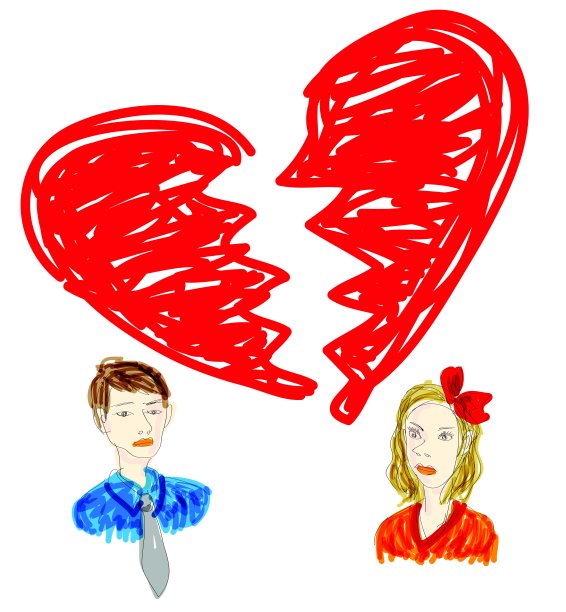 破碎的关系涂鸦风格图片下载