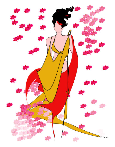 优秀的女孩以心为背景图片下载