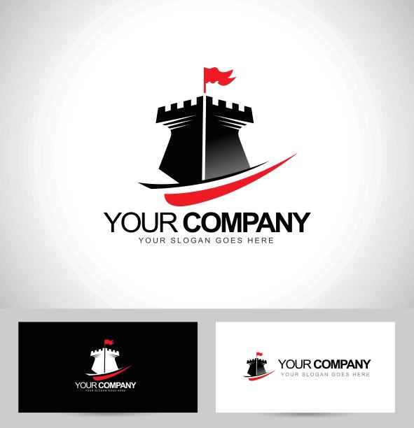 城堡塔标志设计图片下载