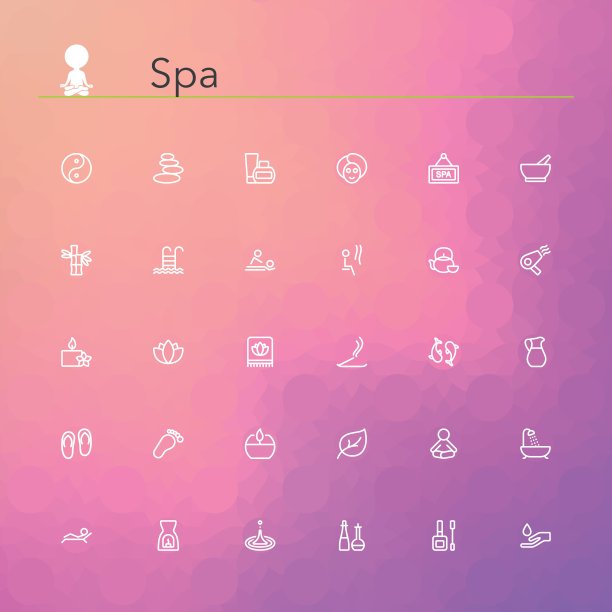 水疗中心行图标图片下载