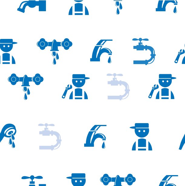 蓝色水龙头/水龙头无缝模式图片下载
