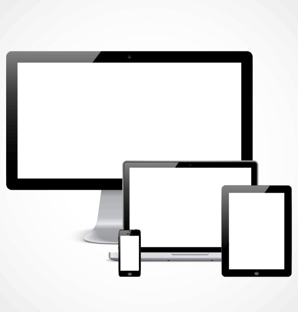 逼真的设备集模板图片下载