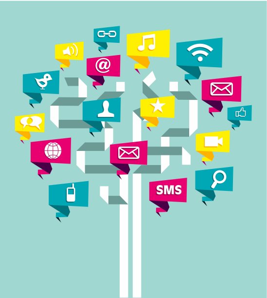 社交媒体网络业务树图片下载