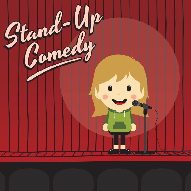 女单口喜剧演员卡通人物图片下载