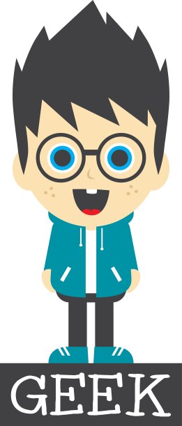 极客男孩卡通图片下载