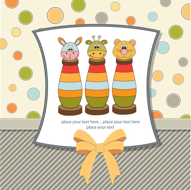 孩子气的玩具卡片图片下载