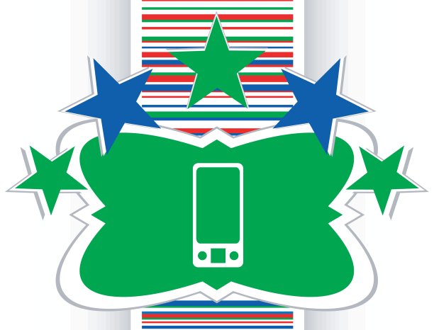 多媒体智能手机图标、按钮、图形设计元素图片下载