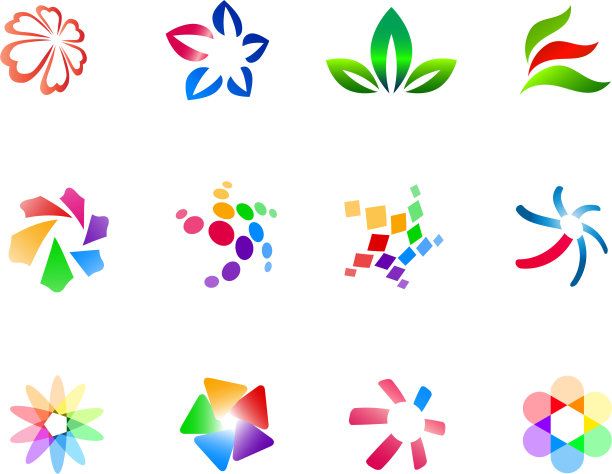 12个彩色矢量符号:(集合3)图片下载