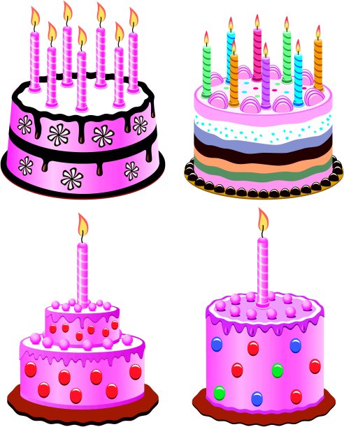 向量的生日蛋糕图片下载