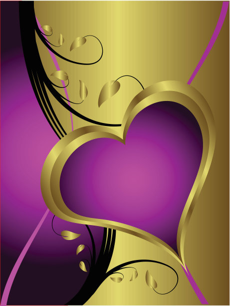 紫心情人节的背景图片下载