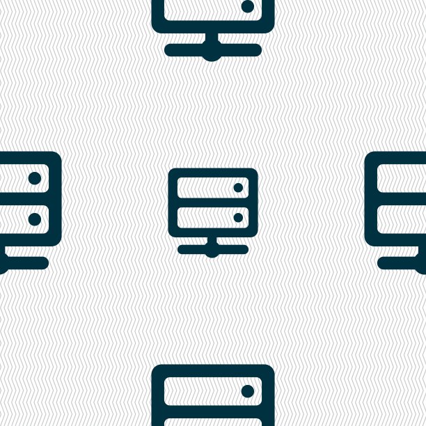 服务器图标符号。无缝图案与几何纹理。向量图片下载