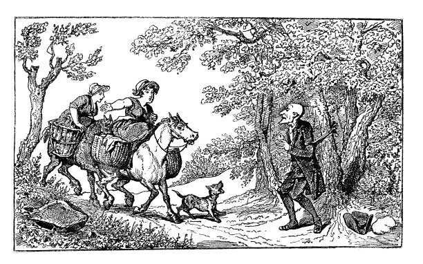 句法博士用一根绳子和两个骑马的村妇绑在一起图片下载