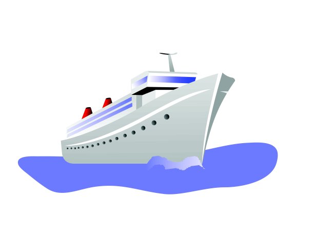 一艘游轮的矢量图图片下载