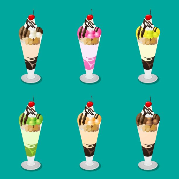 一套冰淇淋冻糕图片下载