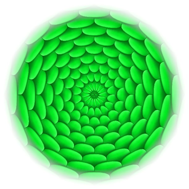 绿色的圆屋顶瓦图案。图片下载