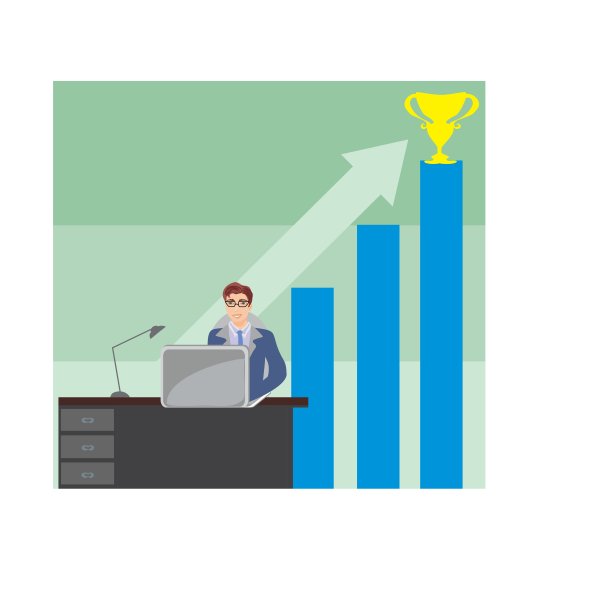 追求目标——商业抽象插图图片下载