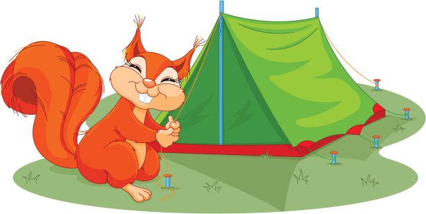 松鼠集帐篷图片下载