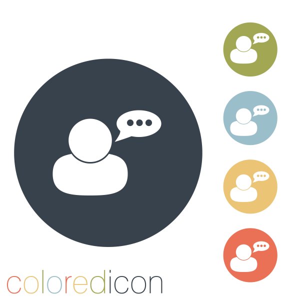 人物头像的对话。图片下载