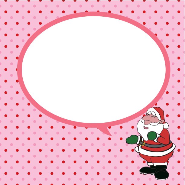 圣诞老人和语音泡泡向量图片下载