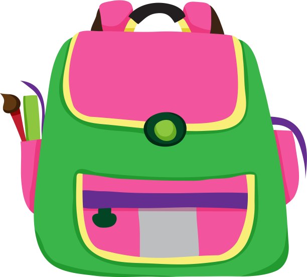 白色背景的书包图片下载