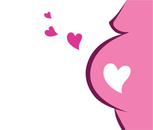 孕妇心形偶像(粉色)图片下载