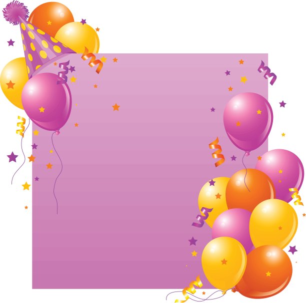 粉红色的生日贺卡图片下载