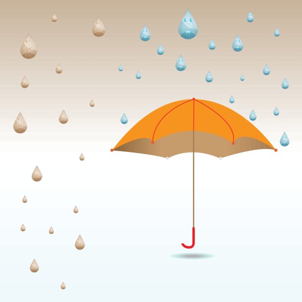 雨伞可以防止肮脏和干净的雨水滴到图片下载