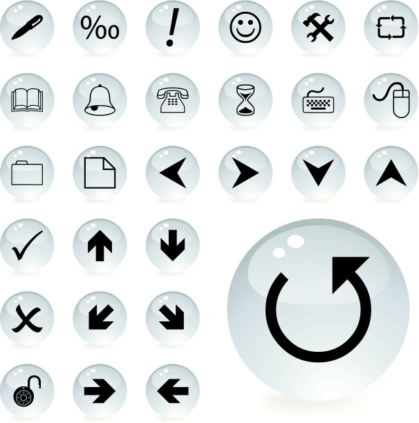 灰色的箭头和方向图标图片下载