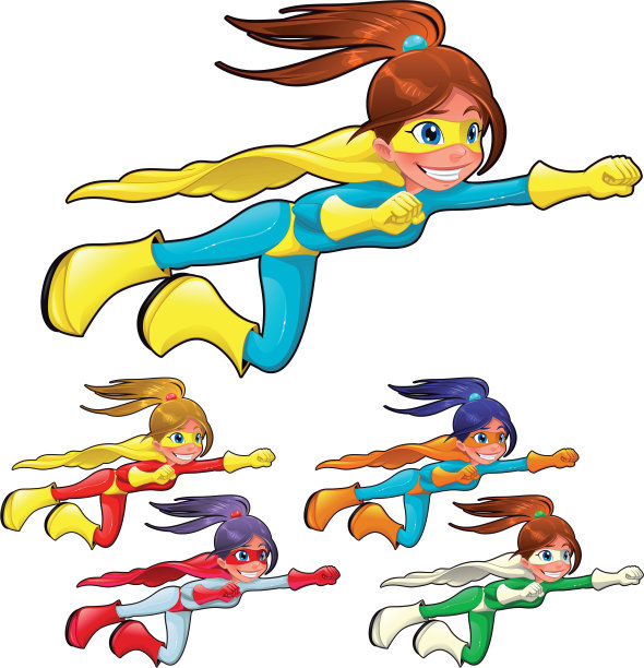 年轻的超级英雄。图片下载