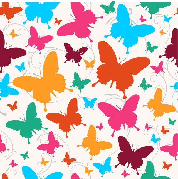 春天的蝴蝶图案图片下载