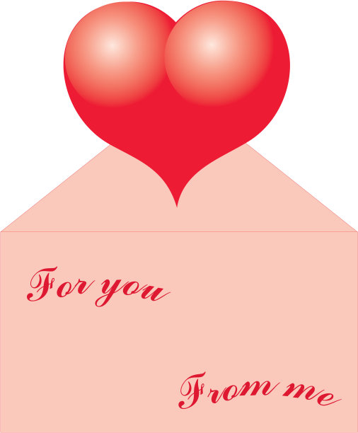 信封里装着红心图片下载
