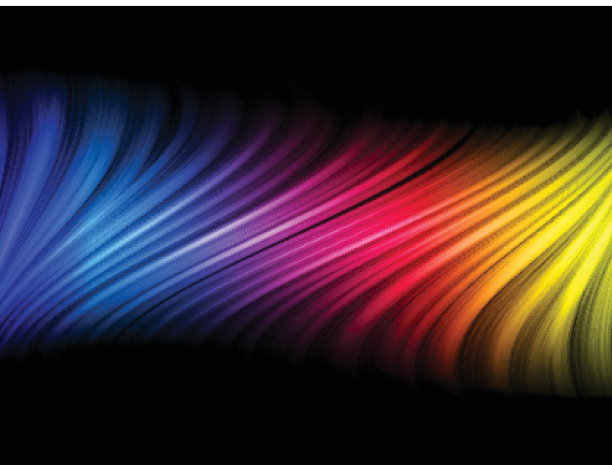 抽象的彩色波浪在黑色的背景图片下载