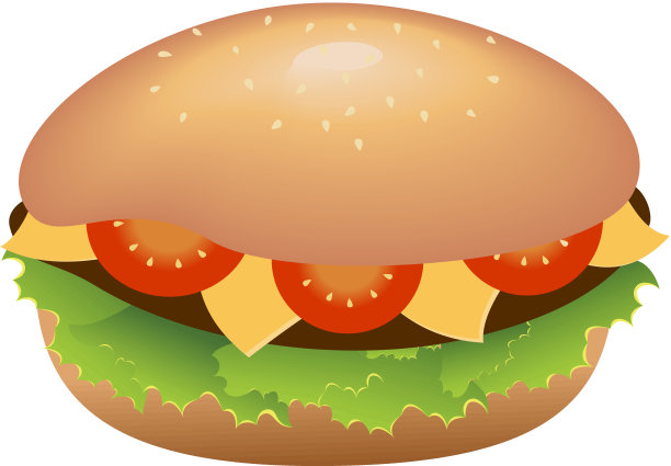 汉堡包加奶酪和西红柿图片下载