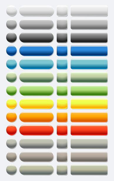一套塑料玻璃闪亮的网页按钮彩色。潇洒地分组图片下载