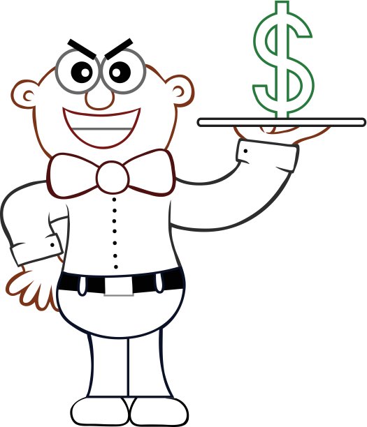 卑鄙的服务员卡通图片下载