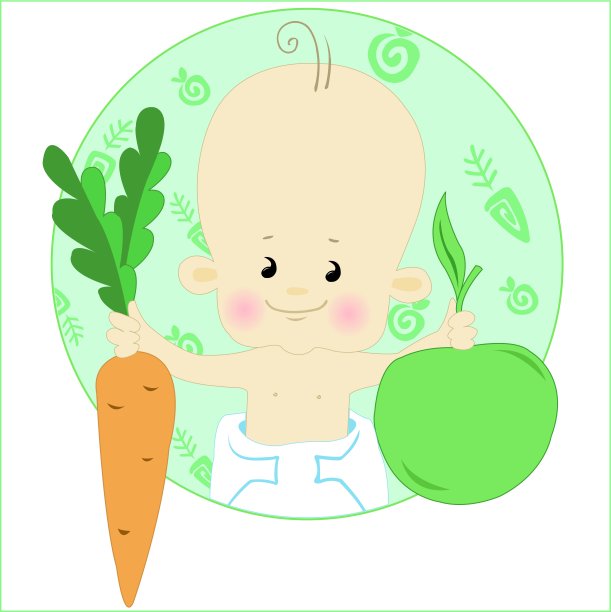 孩子和水果图片下载