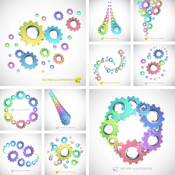 齿轮的背景。图片下载