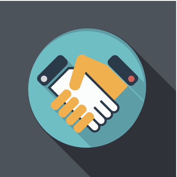 平的图标。握手图片下载