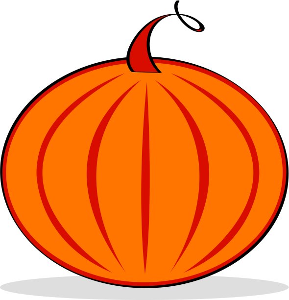 橙色的南瓜和灰色的影子图片下载