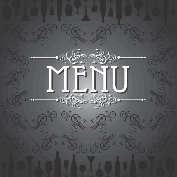 模板菜单卡与刀具股票矢量图片下载