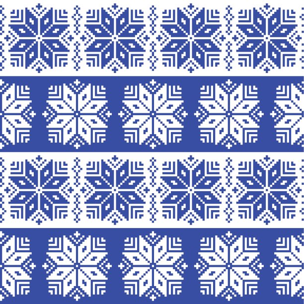 传统的冬季装饰海军蓝针织图案-北欧风格图片下载