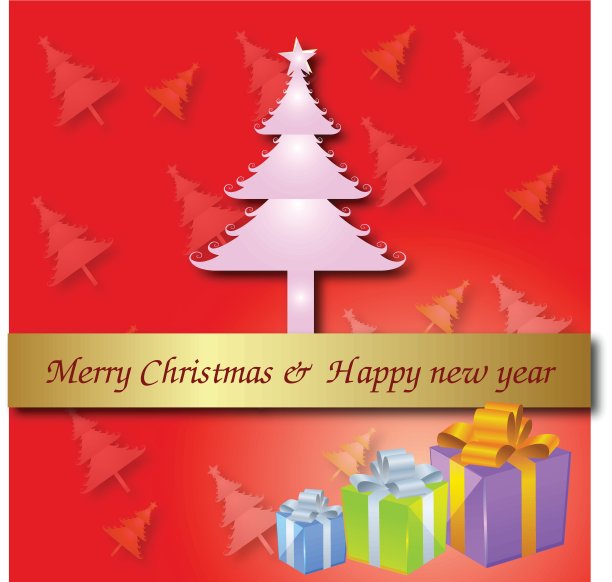 圣诞贺卡。圣诞快乐，矢量插图图片下载